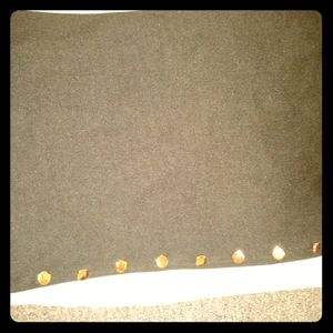 Straight black elastic skirt